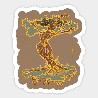 Female Tree of Life (Light and Color) Sticker